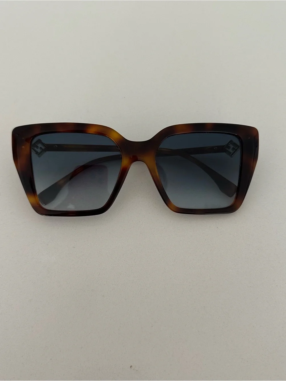 Fendi Brown Tortoiseshell Square Sunglasses